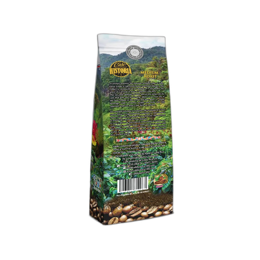 Café Finca Santa Elena en Grano - dorso