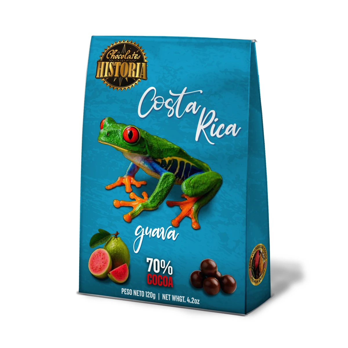 Jalea de Guayaba Recubierta de Chocolate Oscuro 70%