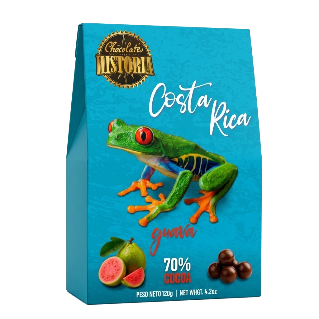 Jalea de Guayaba Recubierta de Chocolate Oscuro 70%