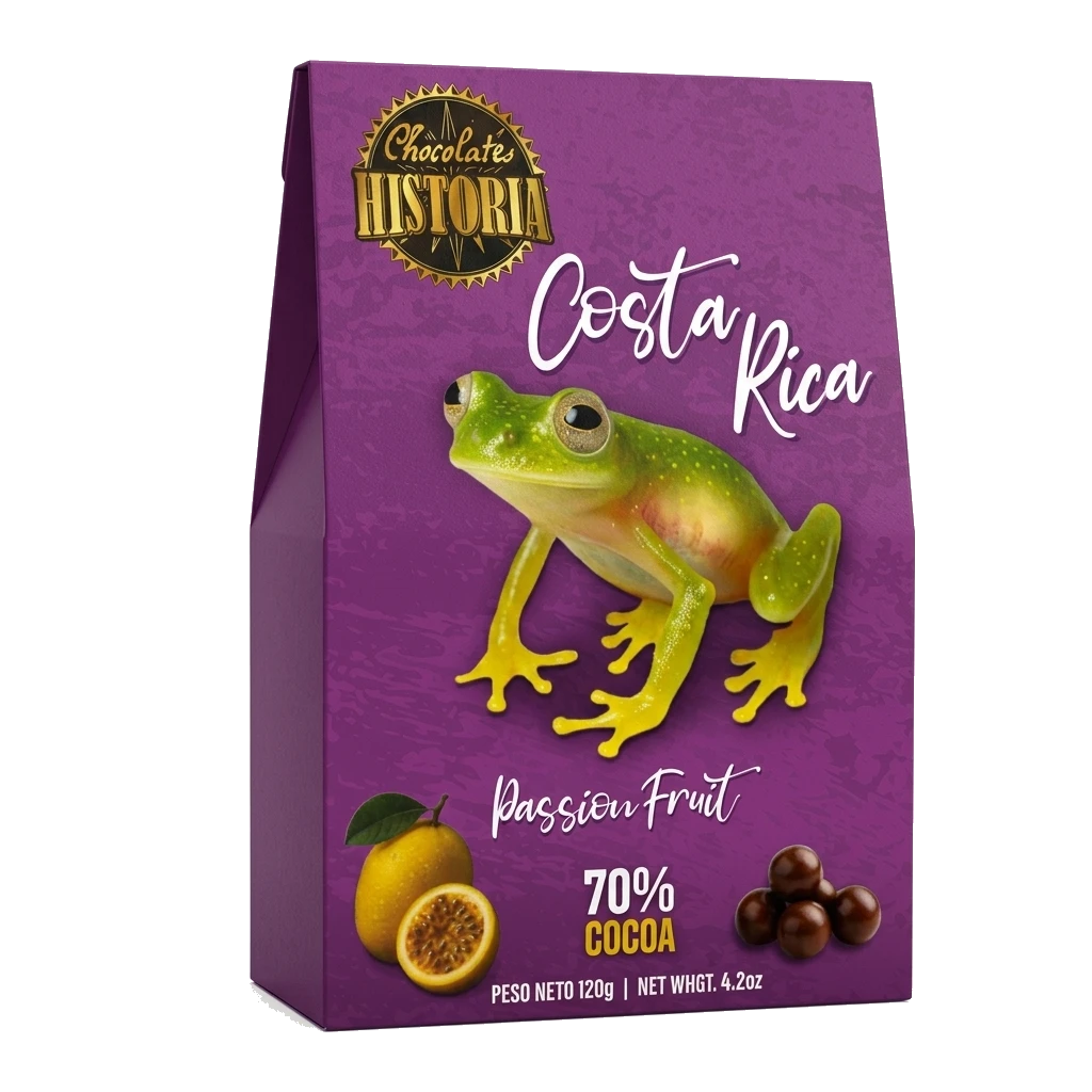 Jalea de Maracuyá Recubierta de Chocolate Oscuro 70%