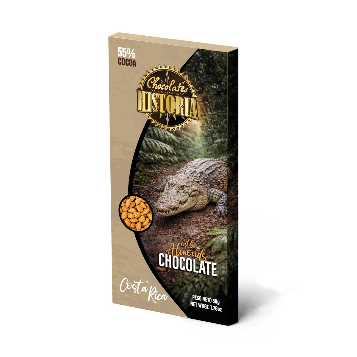 Dark Chocolate 55% - Almonds