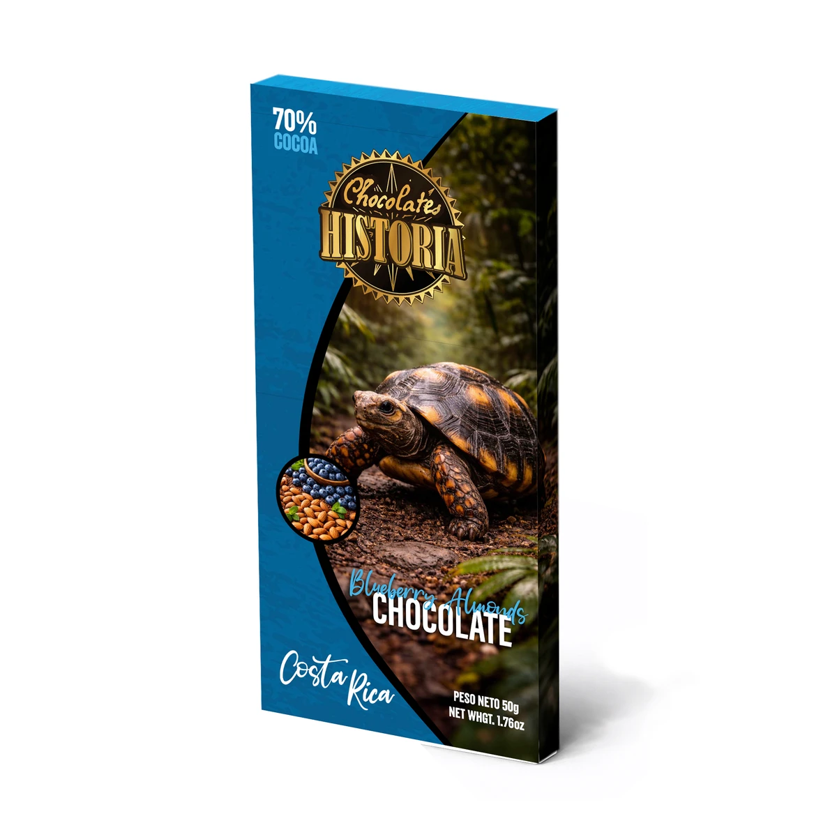 Dark Chocolate 70% - Blueberry & Almonds