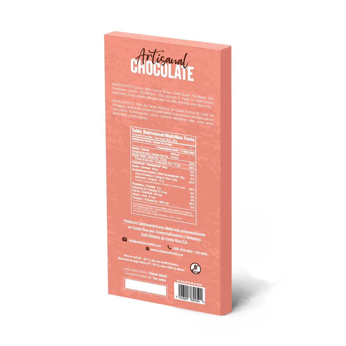 Dark Chocolate 70% - Himalayan Salt - dorso