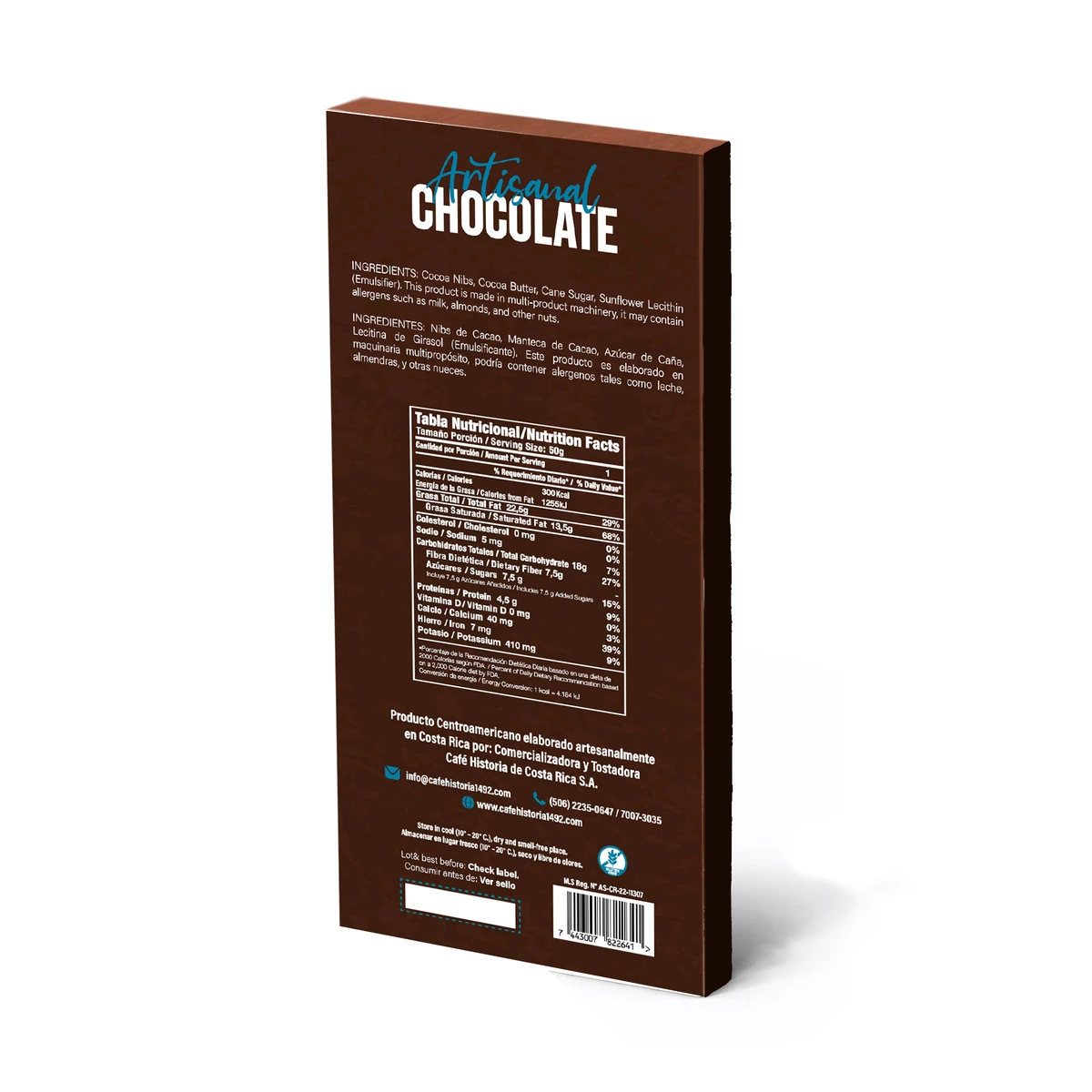 Dark Chocolate 85% - dorso