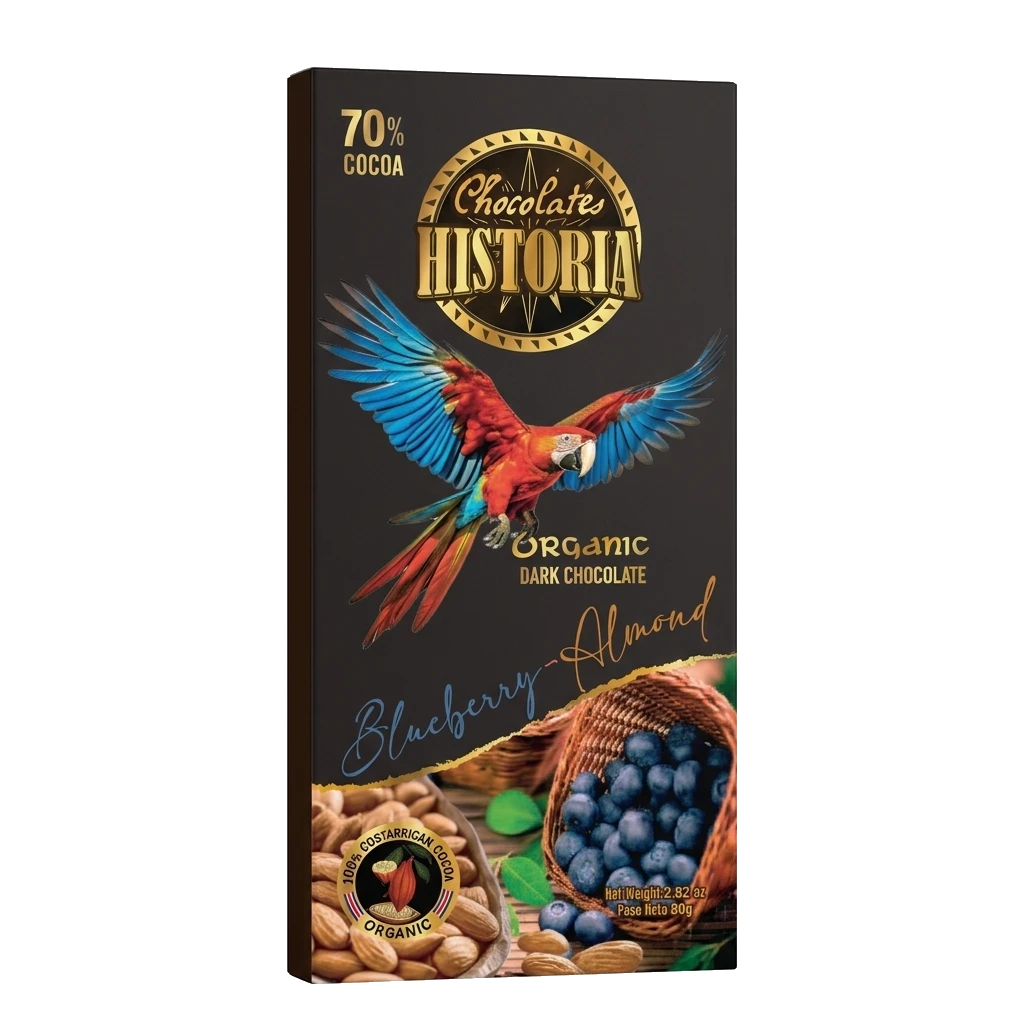 Chocolate Oscuro 70% - Arándano y Almendras 80g